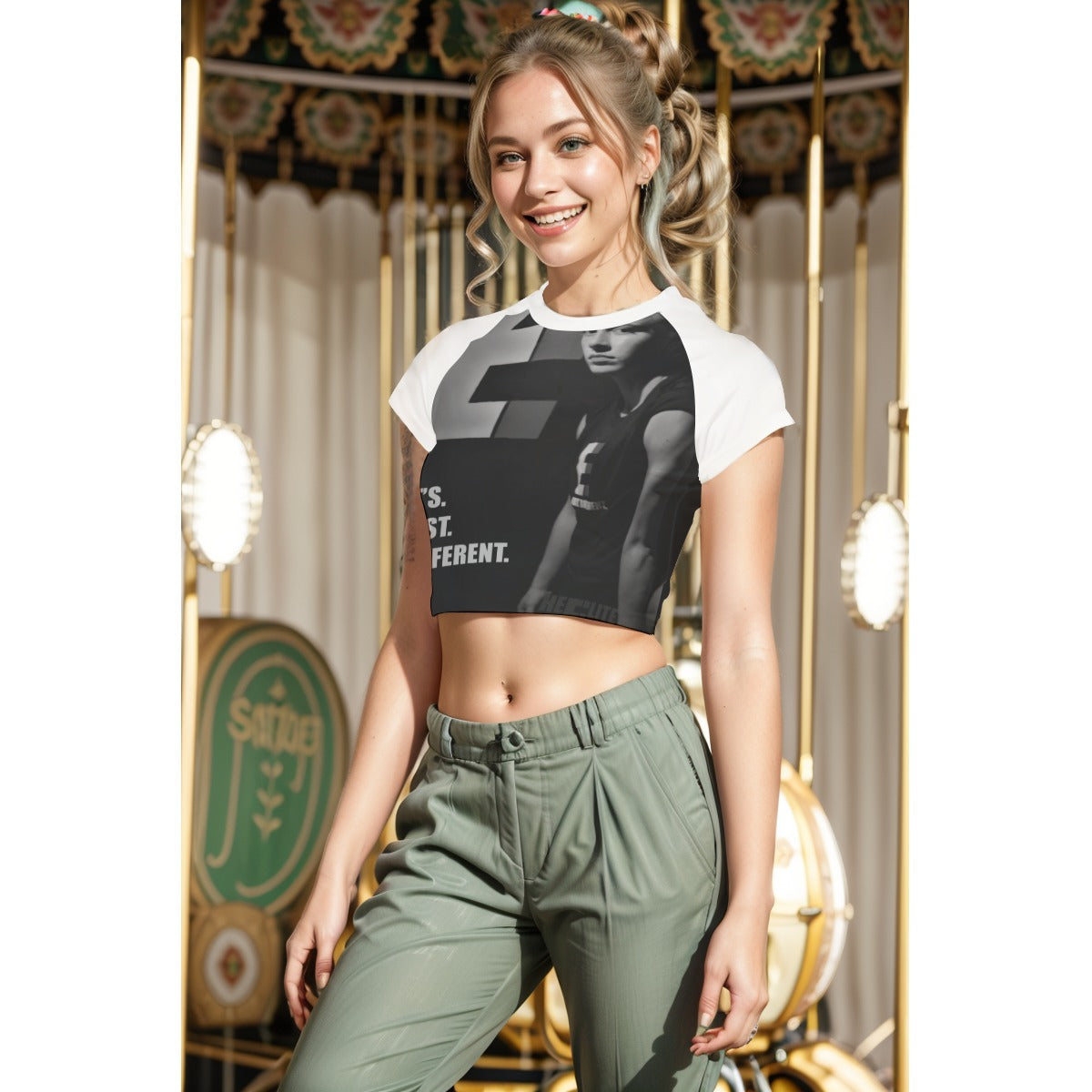 The Elite Experience
 Women's Raglan Cropped T-shirt (PG Yergey)