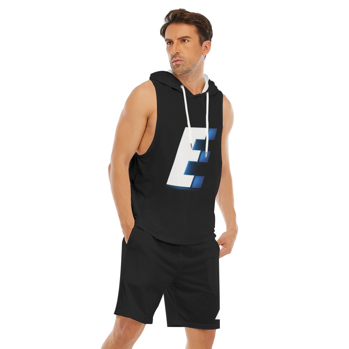 The Elite Experience
 Men's Sleeveless Vest And Shorts Set (Blue)