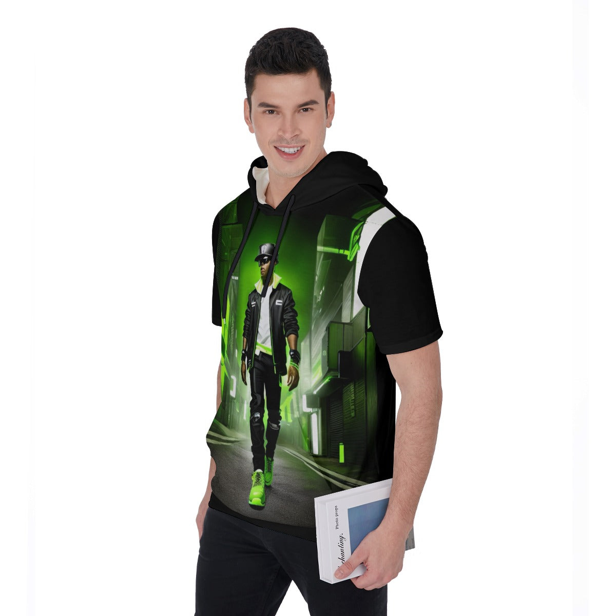 All-Over Print Men's Short Sleeve Hoodie T-Shirt