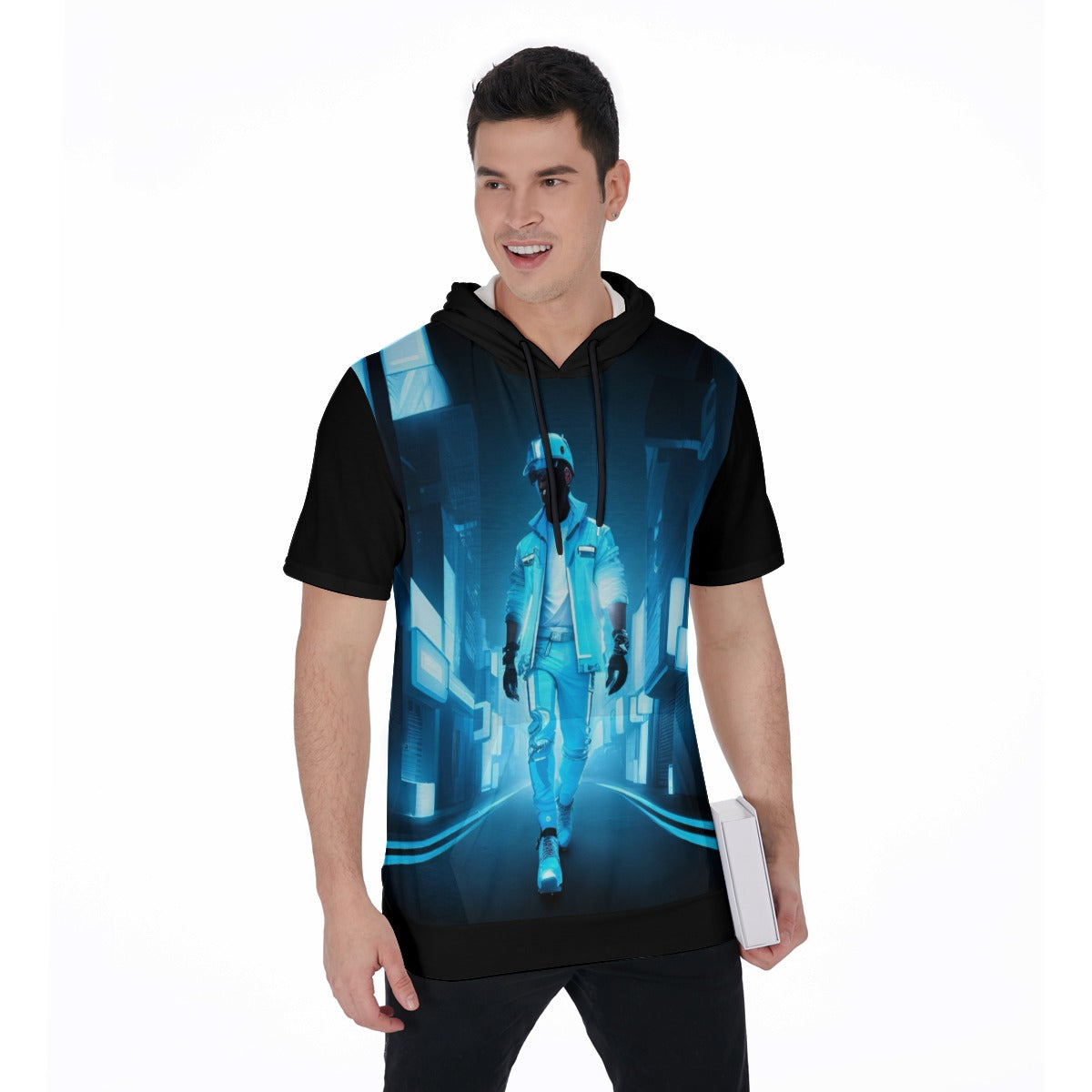 All-Over Print Men's Short Sleeve Hoodie T-Shirt