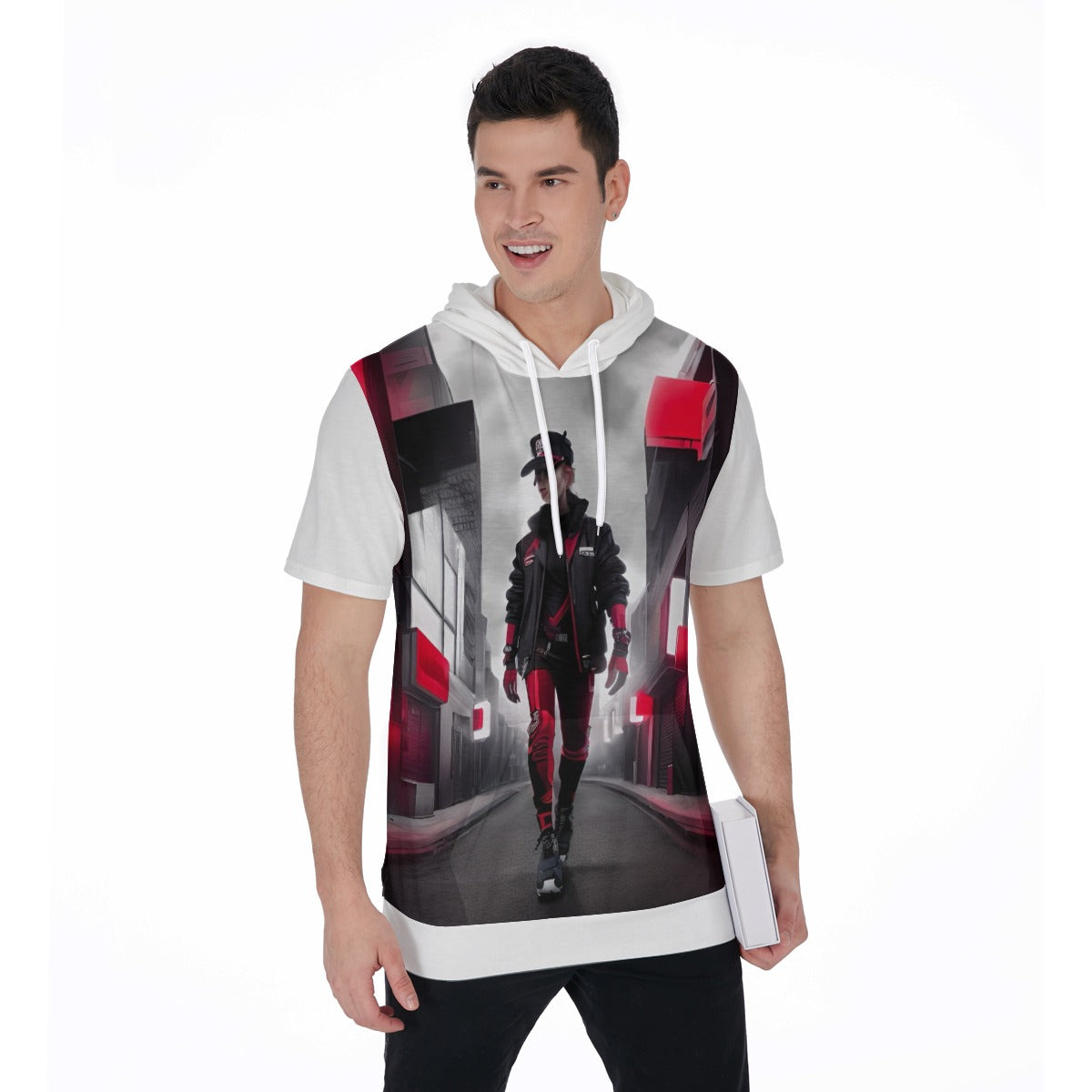 All-Over Print Men's Short Sleeve Hoodie T-Shirt