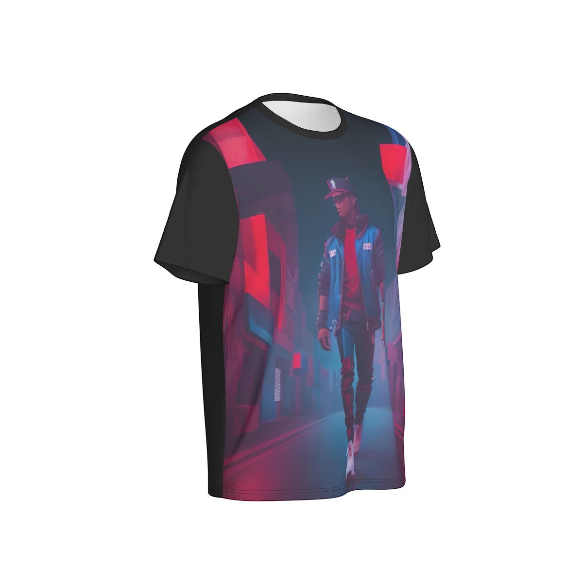 All-Over Print Men's O-Neck Sports T-Shirt