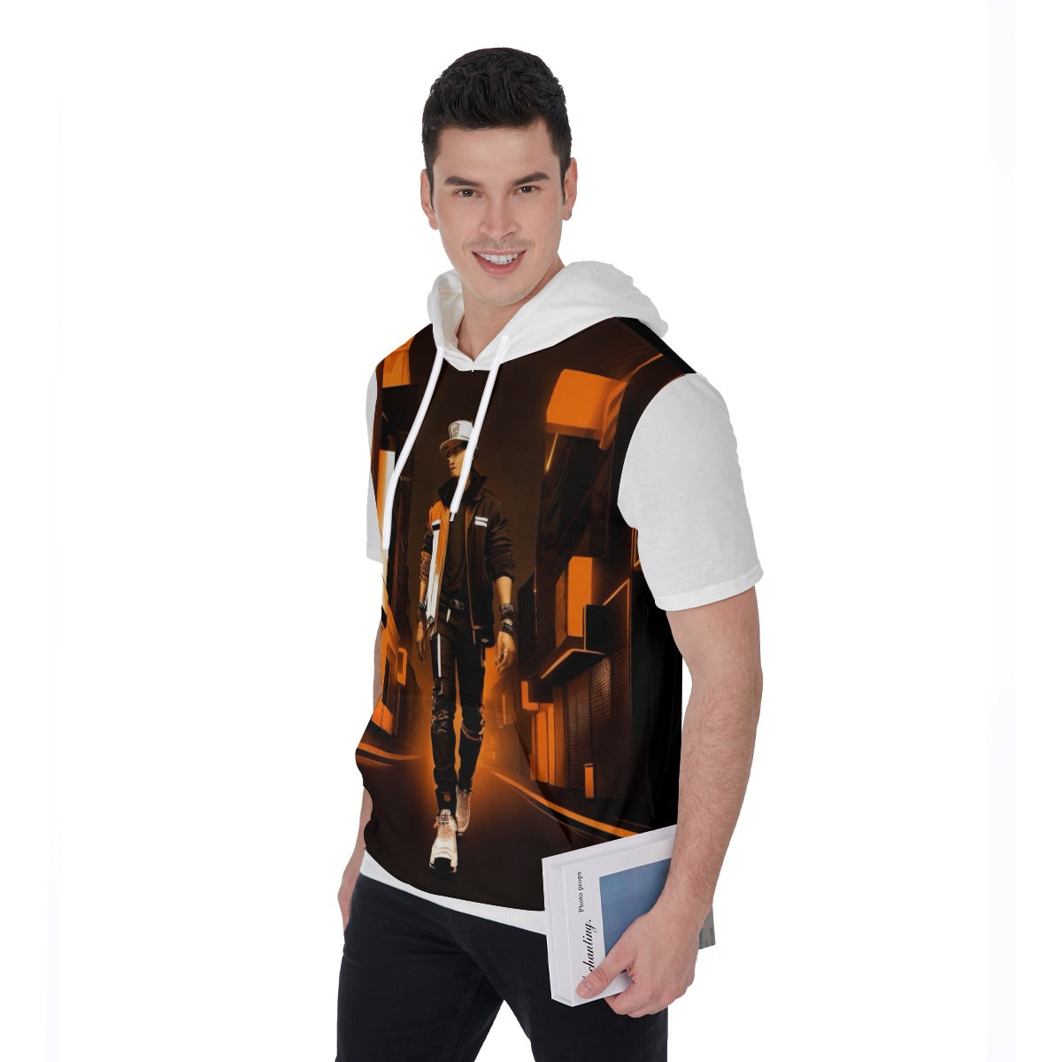 All-Over Print Men's Short Sleeve Hoodie T-Shirt