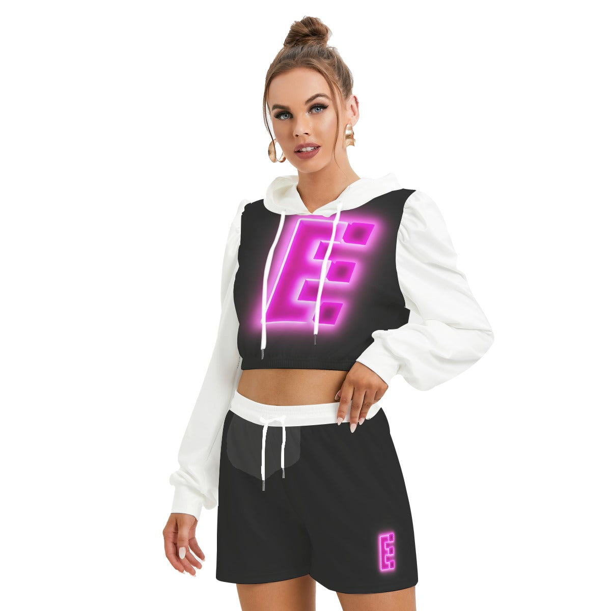 The Elite Experience
 Women's Mirco Fleece Hoodie And Shorts Set (Pink)