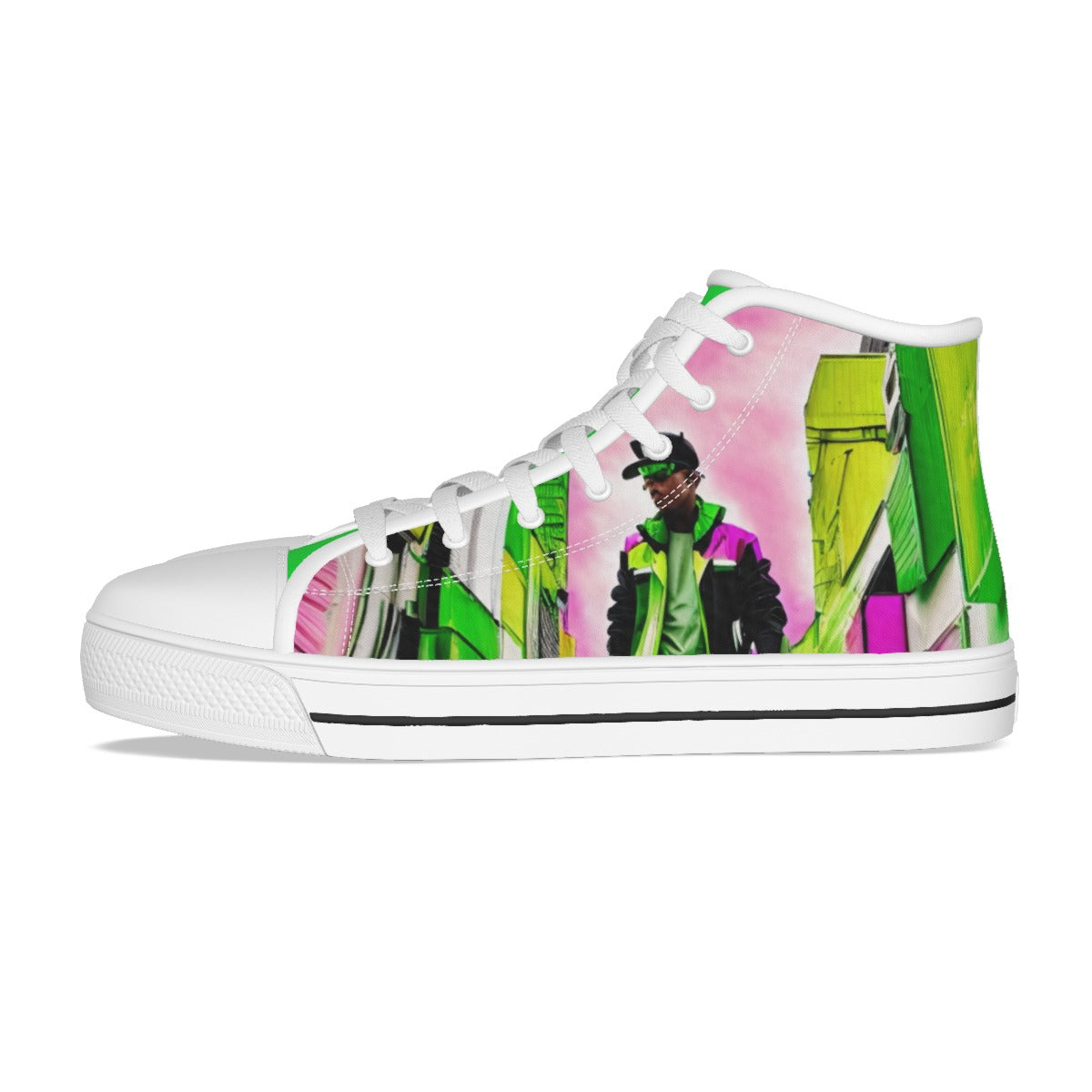 The Elite Experience: Men's Canvas Shoe (Cartoon Pink / Lime Green)