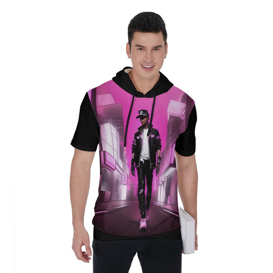 All-Over Print Men's Short Sleeve Hoodie T-Shirt