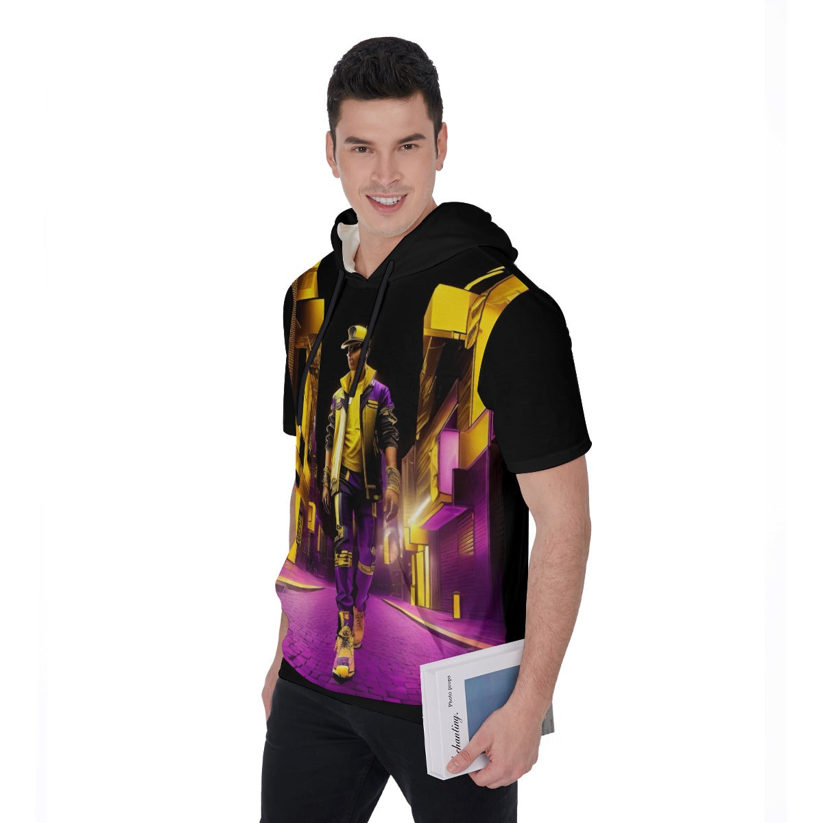 All-Over Print Men's Short Sleeve Hoodie T-Shirt