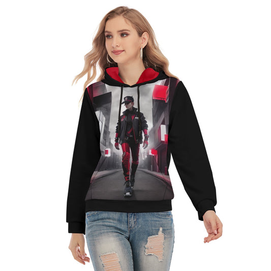 All-Over Print Women's Slim Pullover Hoodie