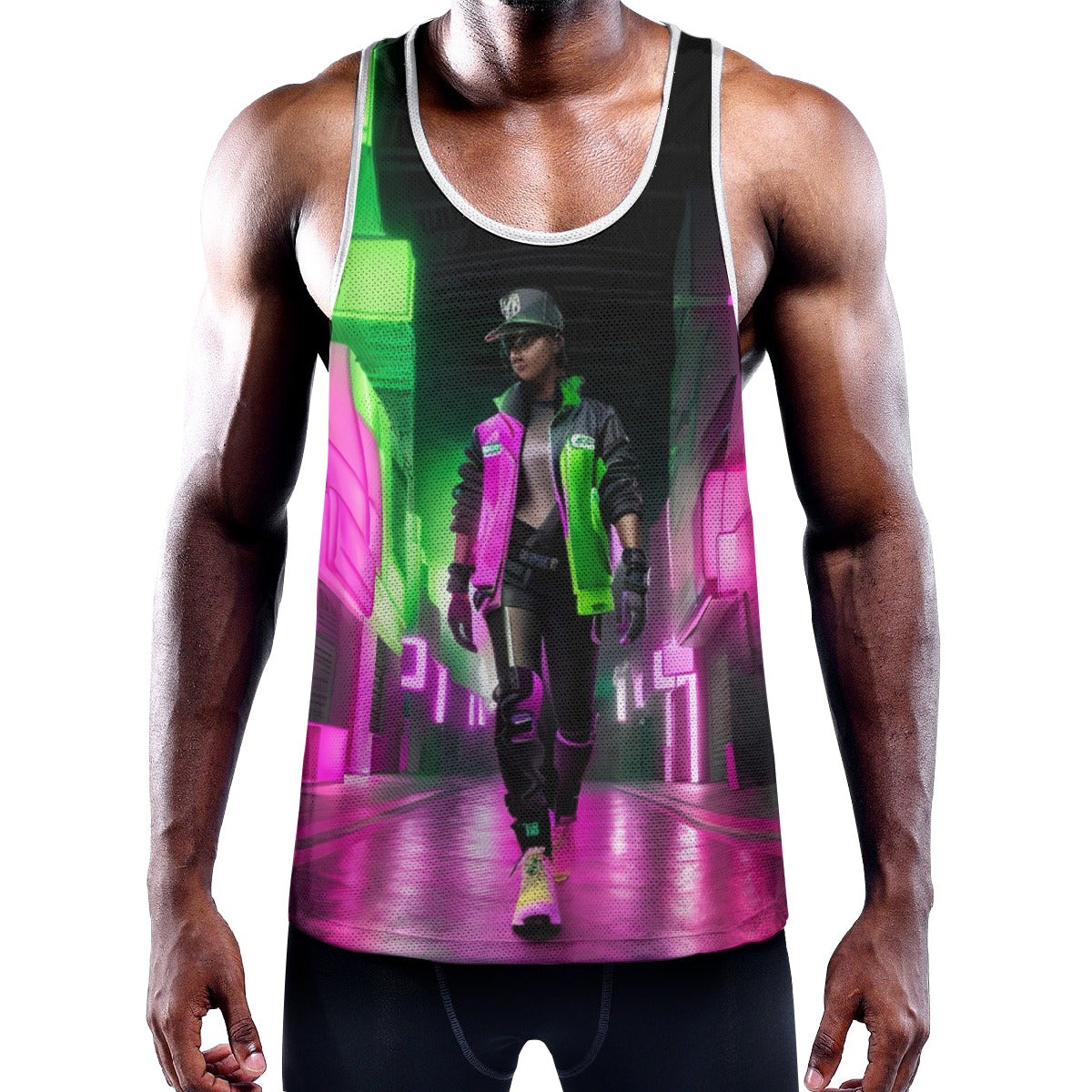 All-Over Print Men's Slim Y-Back Muscle Tank Top