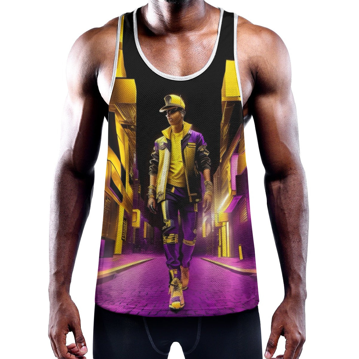 All-Over Print Men's Slim Y-Back Muscle Tank Top