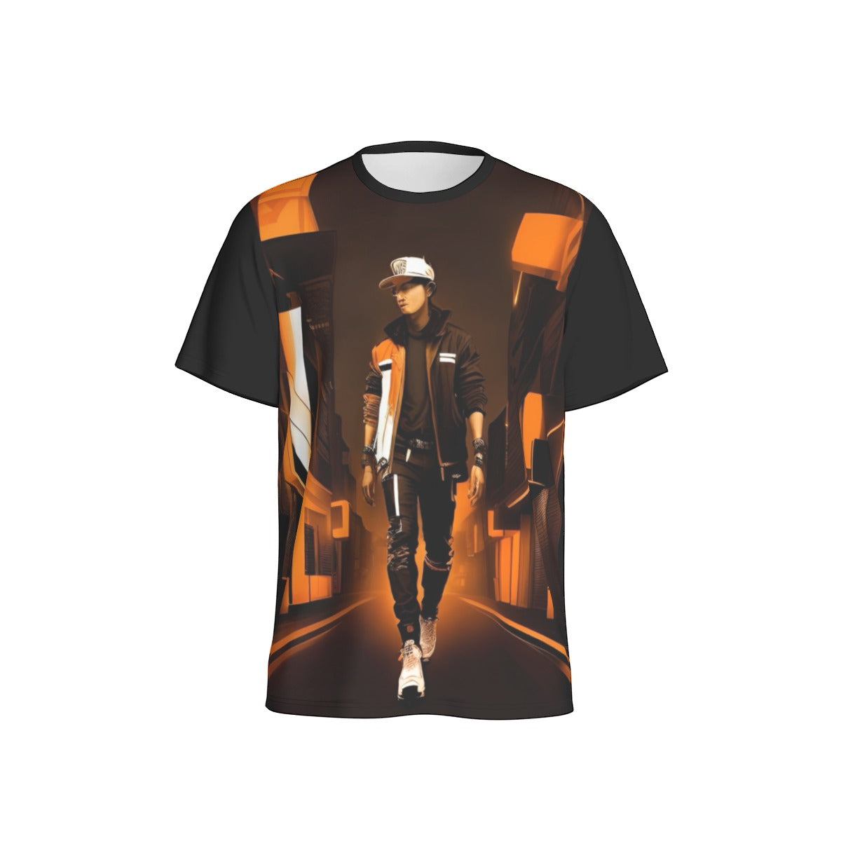 All-Over Print Men's O-Neck Sports T-Shirt