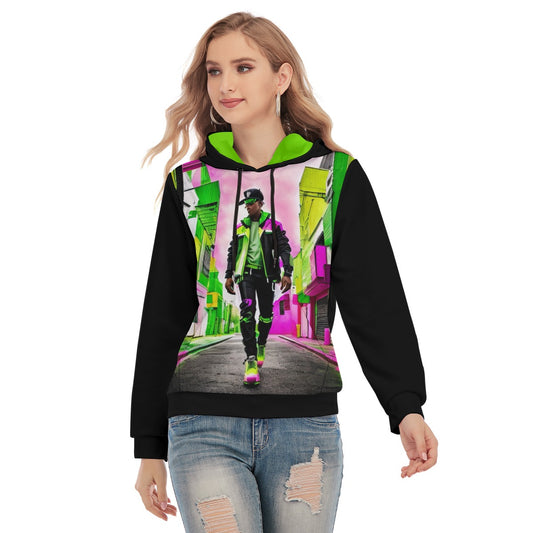 All-Over Print Women's Slim Pullover Hoodie