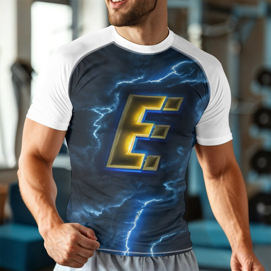 The Elite Experience
 Unisex Yoga Sports Short Sleeve T-Shirt (yellow / Royal Lightning)