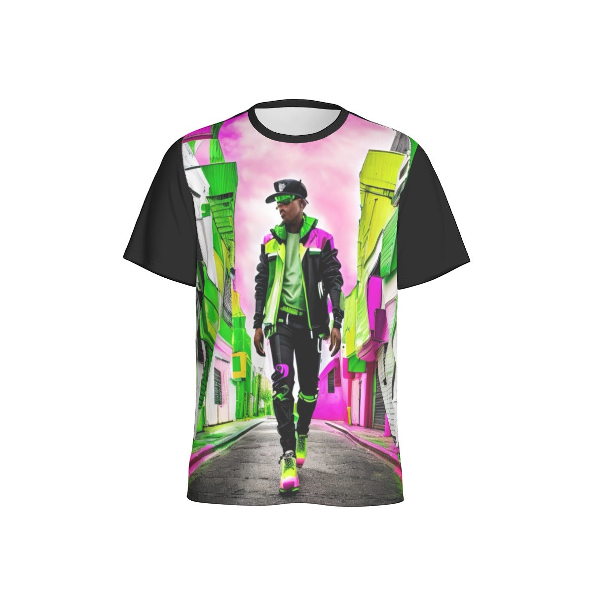 All-Over Print Men's O-Neck Sports T-Shirt