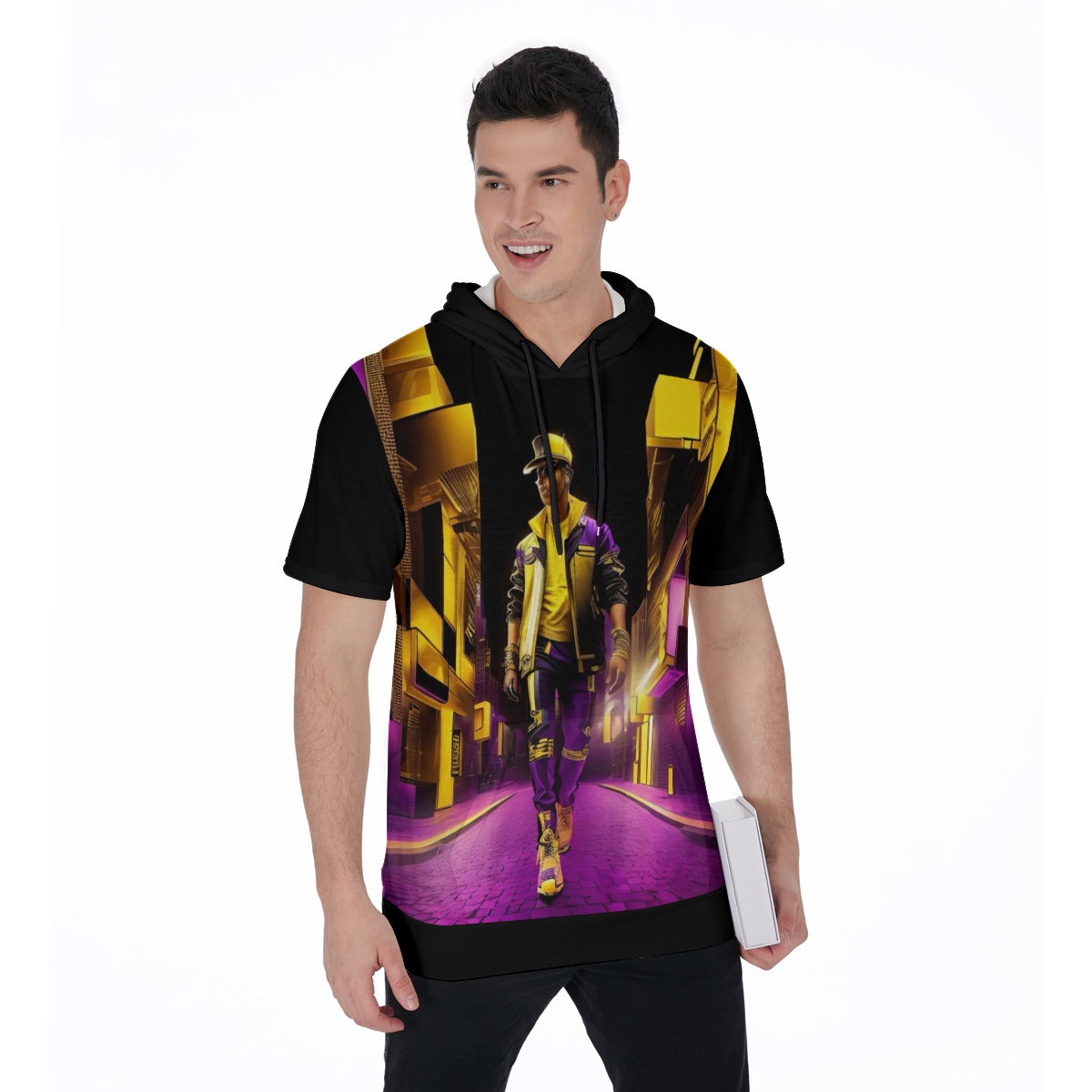 All-Over Print Men's Short Sleeve Hoodie T-Shirt