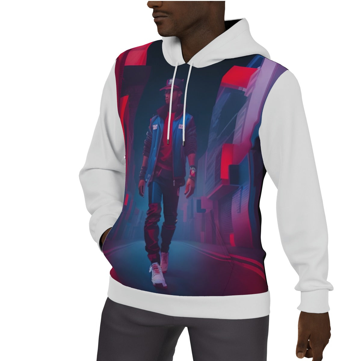 All-Over Print Men's Thicken Pullover Hoodie