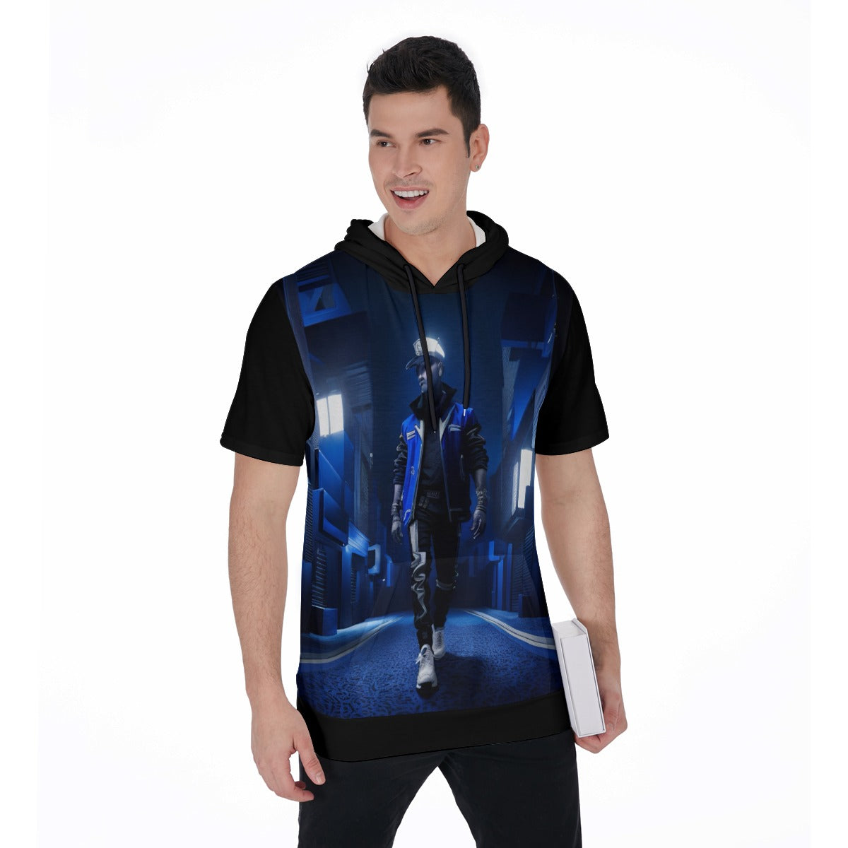 All-Over Print Men's Short Sleeve Hoodie T-Shirt