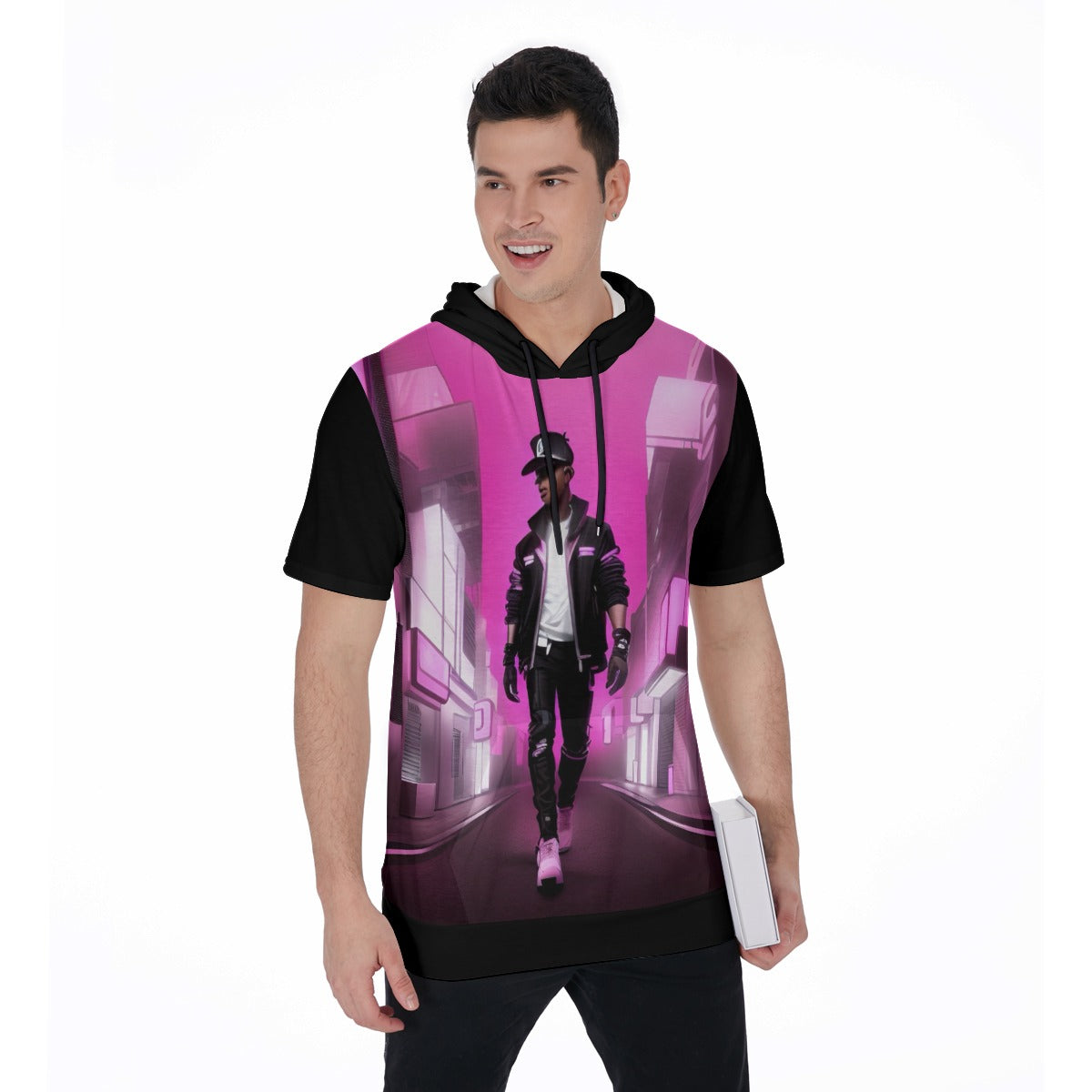 All-Over Print Men's Short Sleeve Hoodie T-Shirt