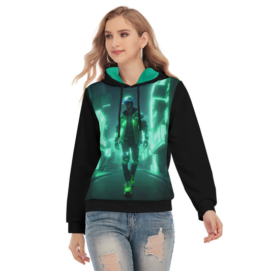 All-Over Print Women's Slim Pullover Hoodie