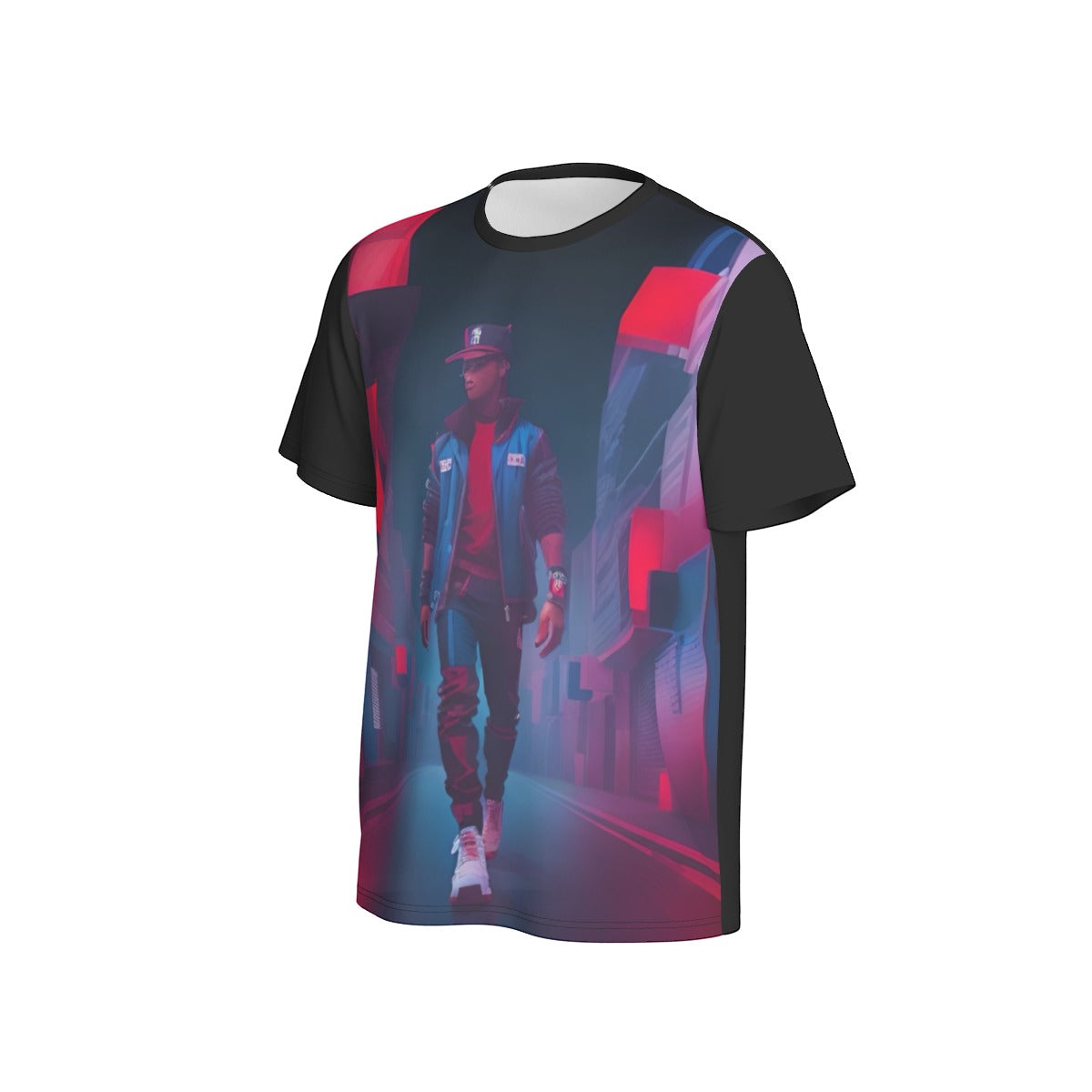 All-Over Print Men's O-Neck Sports T-Shirt