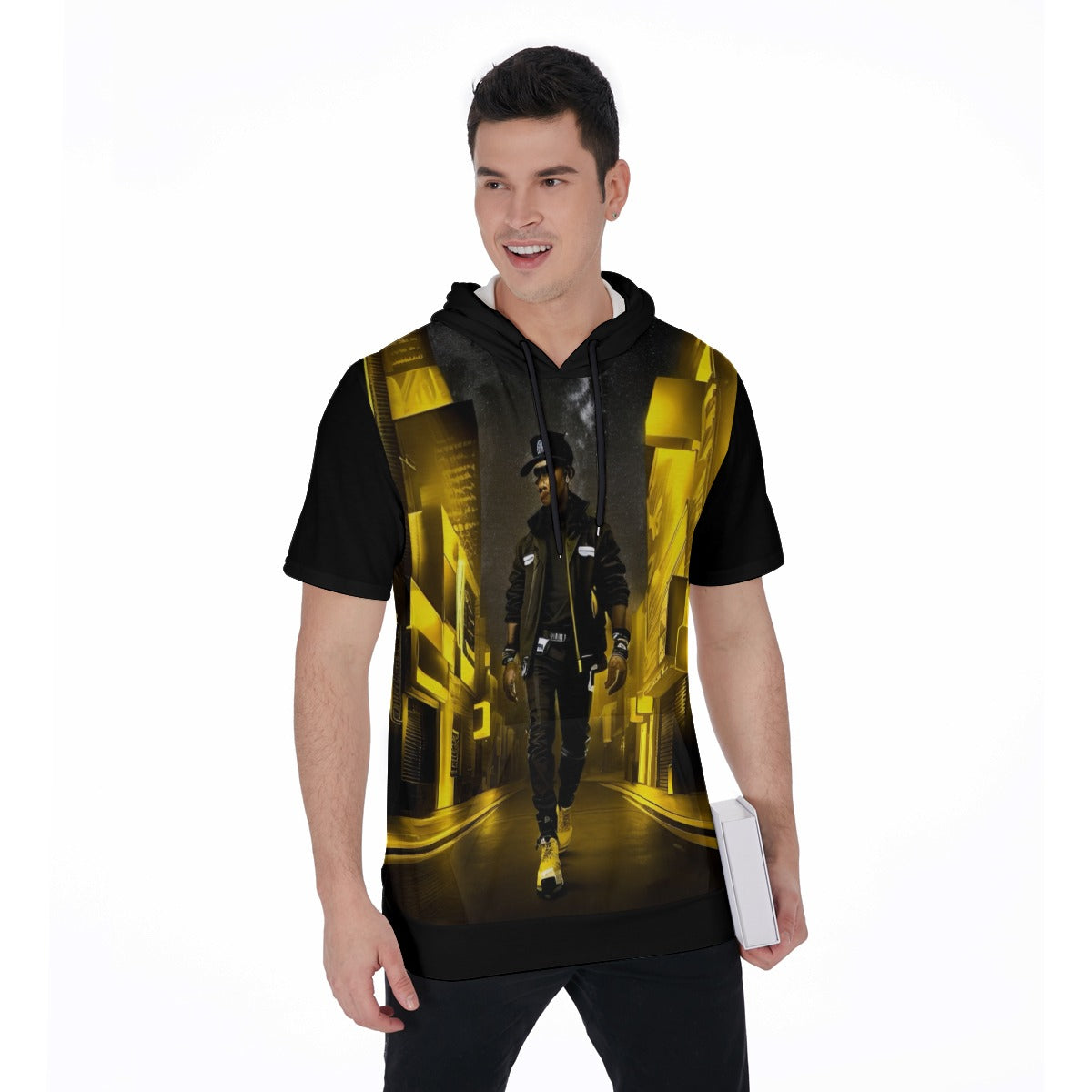 All-Over Print Men's Short Sleeve Hoodie T-Shirt