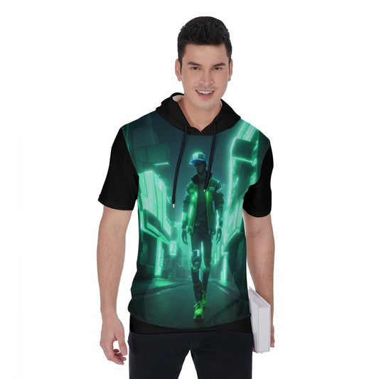 All-Over Print Men's Short Sleeve Hoodie T-Shirt