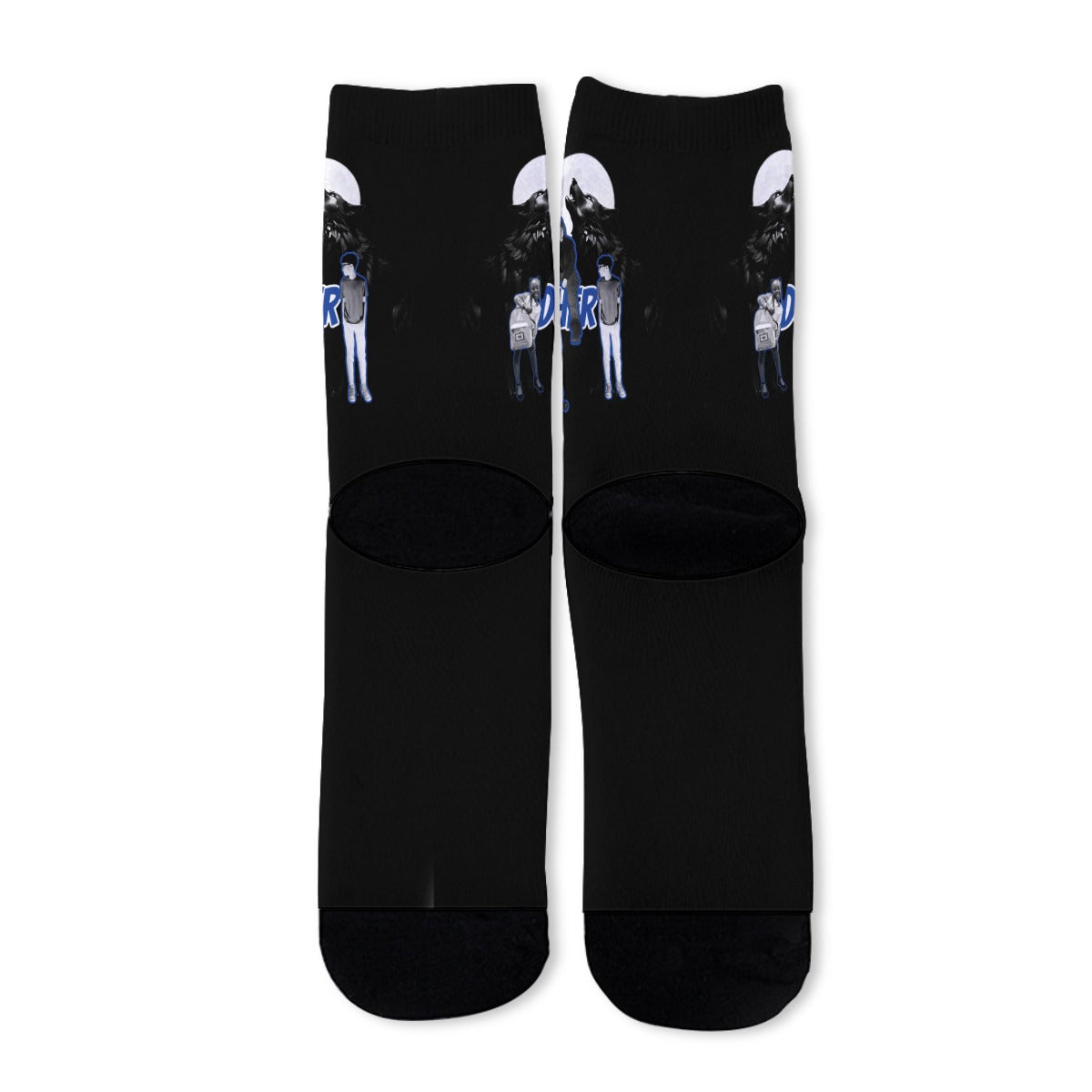 Don’t Touch Her Royal Blue Unisex Long Socks