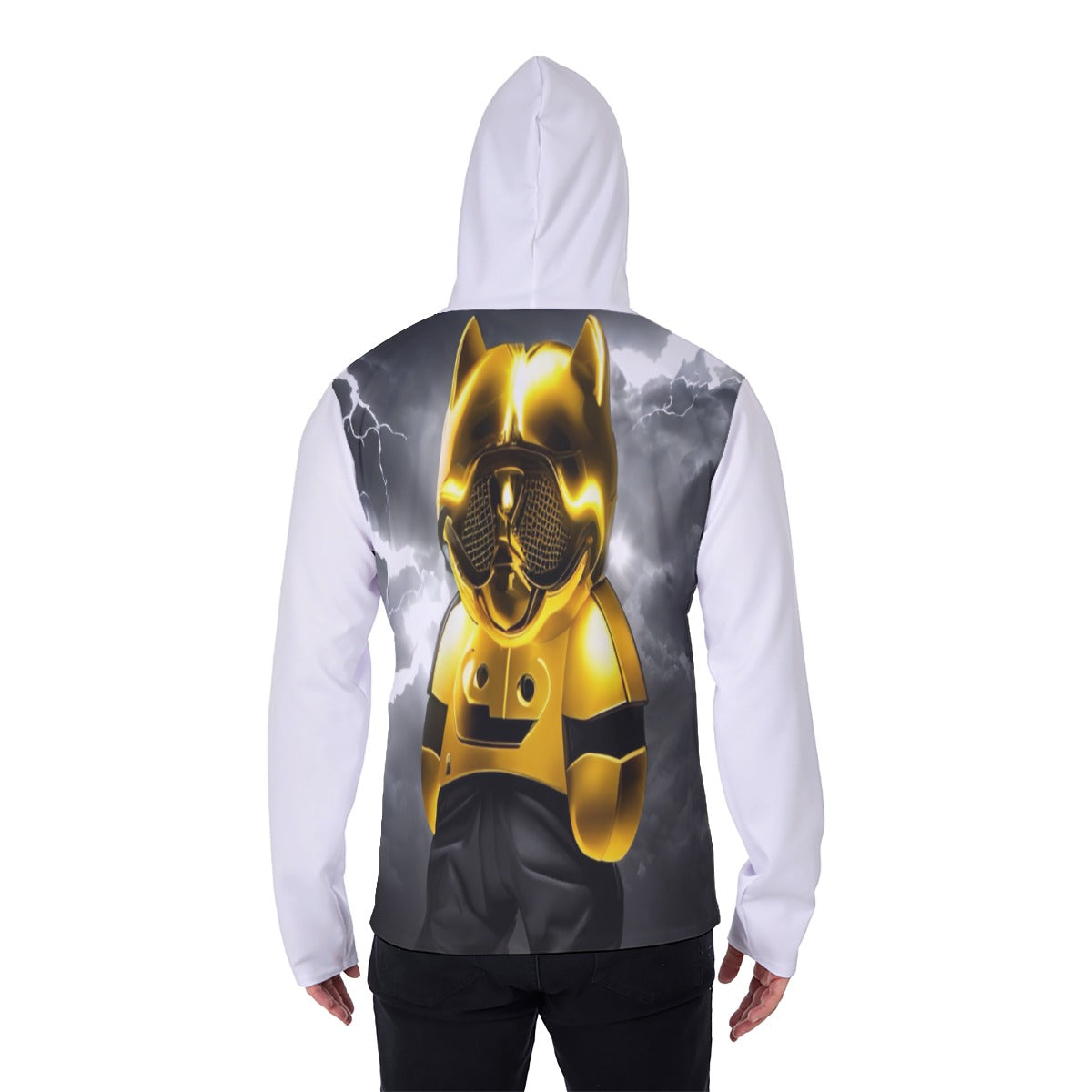 All-Over Print Men's Pullover Hoodie With Mask