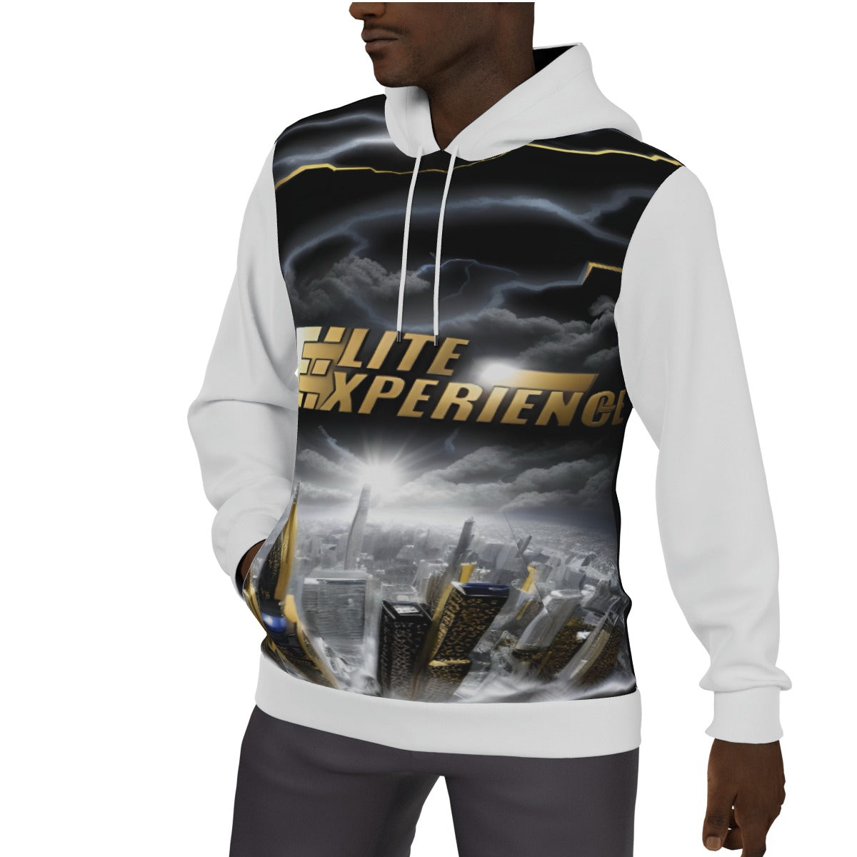 The Elite Experience
 Men's Thicken Pullover Hoodie(Black / Gold)