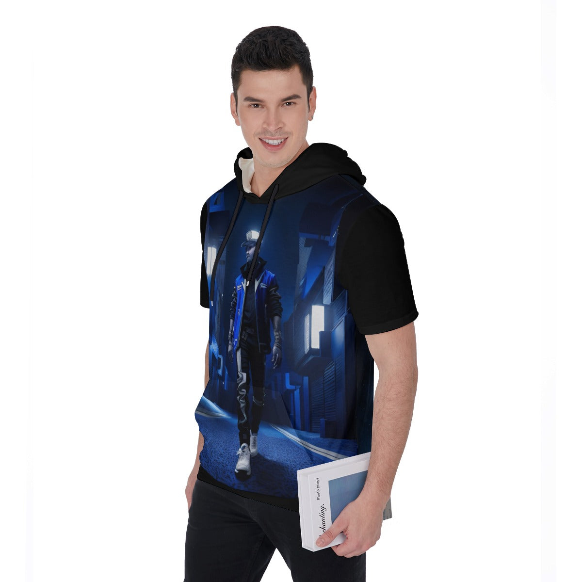 All-Over Print Men's Short Sleeve Hoodie T-Shirt