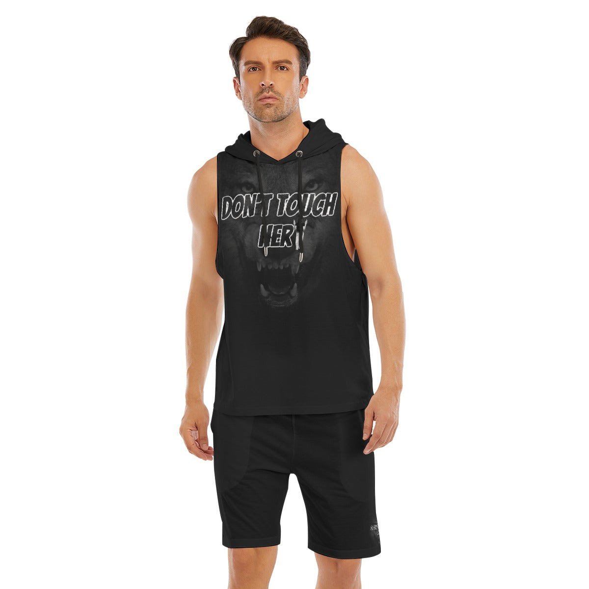 Don’t Touch Her: All-Over Print Men's Sleeveless Vest And Shorts Set