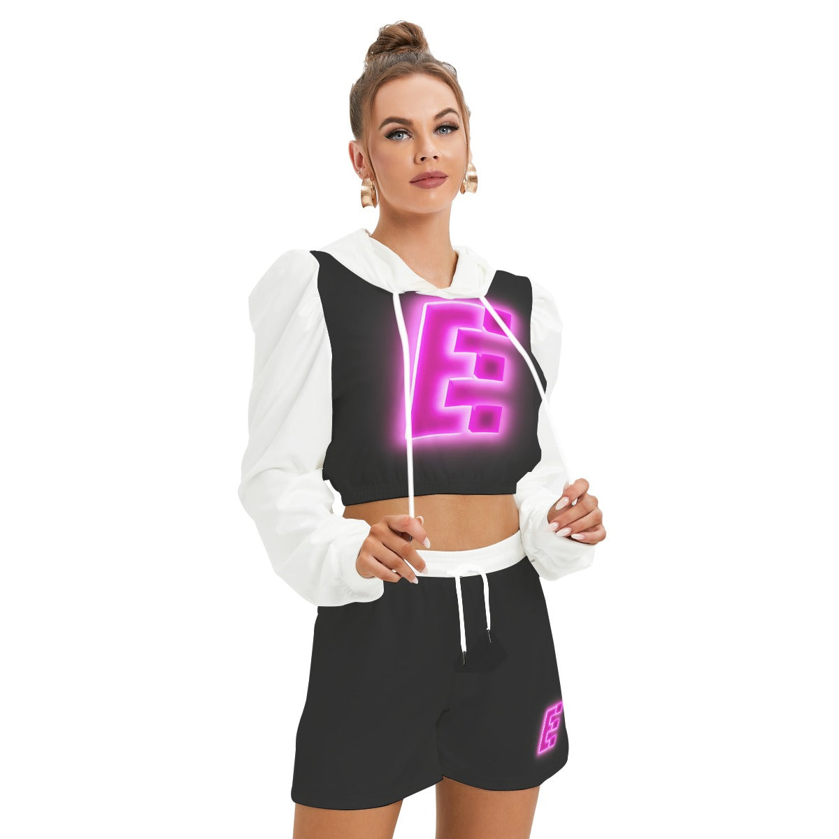 The Elite Experience
 Women's Mirco Fleece Hoodie And Shorts Set (Pink)