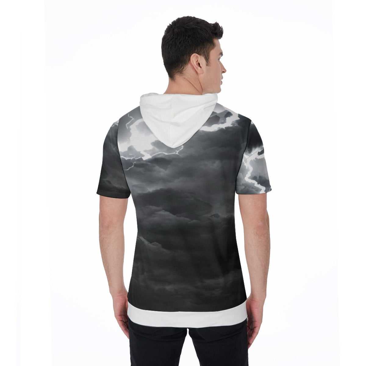 All-Over Print Men's Short Sleeve Hoodie T-Shirt