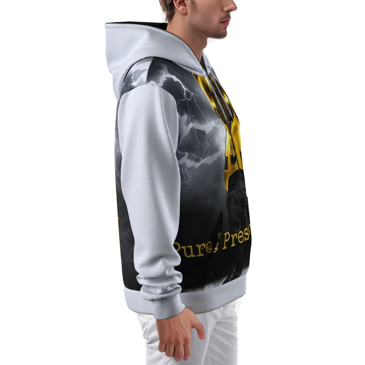 All-Over Print Zip Up Hoodie With Pocket